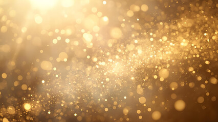 Golden Dust Light Particles with Sparkle Glow