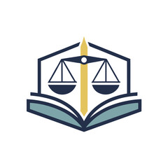 Scales book law icon