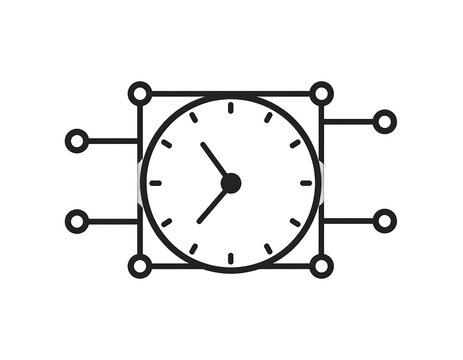 Simple clock connected to a network