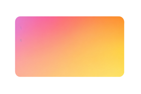 Creative gradient card design isolated on transparent background