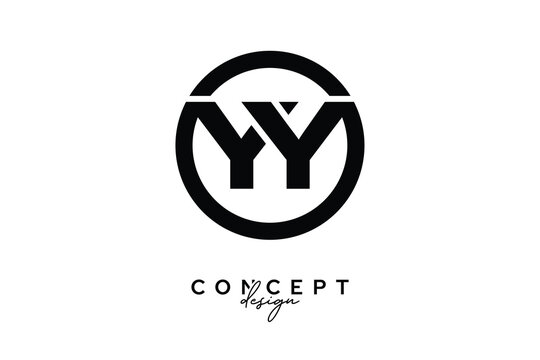 YY Creative Circle Monogram Logo Design &ndash; Modern Branding Concept