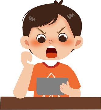 Kid playing game online
