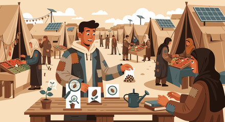 Sustainable Agriculture Empowerment at Refugee Camp with Solar Energy Integration