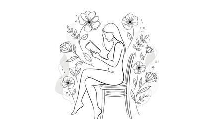 vector illustration of a silhouette of a girl