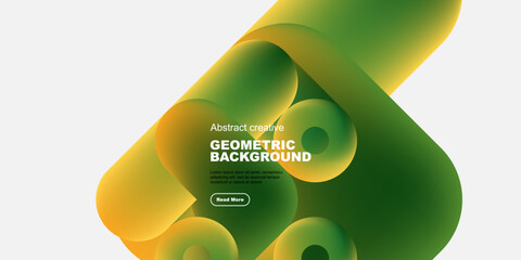 Naklejka premium Abstract fluid shapes, vibrant greenyellow gradient. Modern design, suitable for backgrounds, presentations, digital art.