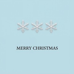 Fototapeta premium a christmas card with three snowflakes on it