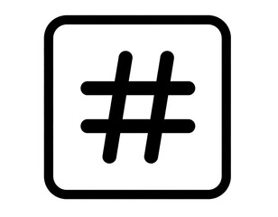 Fototapeta premium Simple hashtag icon