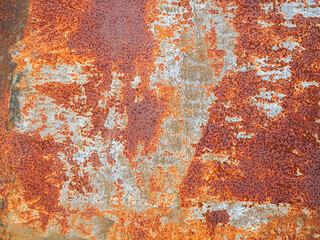 Rust iron rusty steel background old sheet brown orange color effect weathered wall floor rough pattern seamless dirty grounge metallic damaged rusted textured backdrop industrial material scratch.