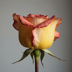 a single rose is shown in a photo