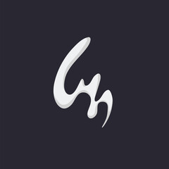 Obraz premium Cartoon Smoke Cloud, Vector White Aroma Or Toxic Steaming Vapor, Dust Steam. Design Elements, Flow Mist Or Smoky Steam for your design