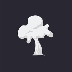 Cartoon Smoke Cloud, Vector White Aroma Or Toxic Steaming Vapor, Dust Steam. Design Elements, Flow Mist Or Smoky Steam for your design