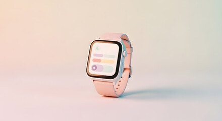 Pastel Smartwatch Mockup: Modern Wearable Technology