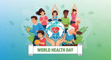 A graphic celebrating World Health Day