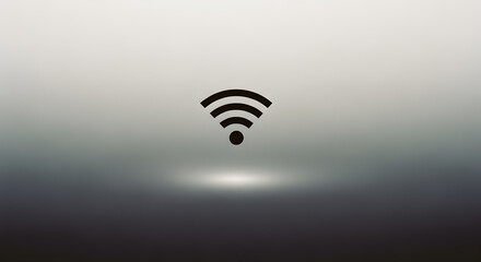 Wireless Connection Icon on Gradient Background