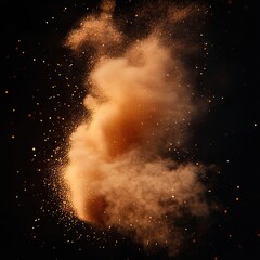 Gold dust explosion, suspended in air. Ethereal, dreamy
