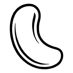Vector Illustration of Cashew Nut Icon