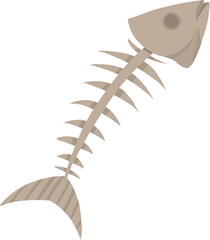 Organic waste, food compost collection isolated on white background. Banana and watermelon rind, fish bone and apple stump vector illustration