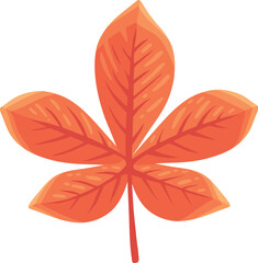 Autumn element. Leaves, acorn, chestnut and berry. Yellow, orange and red, green tree foliage fall season, harvest hand drawn elements. Vector illustration © lupascoroman