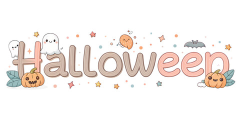 Halloween title, transparent background