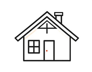 Simple outline drawing of a house (1)