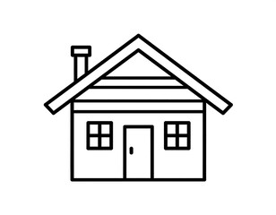 Simple outline drawing of a house (3)