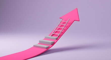 Upward Growth Pathway: Visual Metaphor for Progress and Success