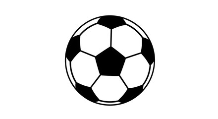 Obraz premium Soccer ball on white background vector illustration of sports equipment