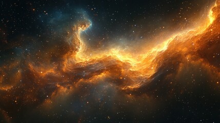 Fototapeta premium A mesmerizing cosmic scene featuring vibrant nebulae and stars, showcasing the beauty and mystery of the universe.