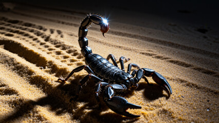 Scorpion on Desert Sand