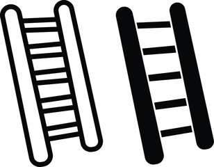 Vector illustration of a ladder business tool design on a blank paper page