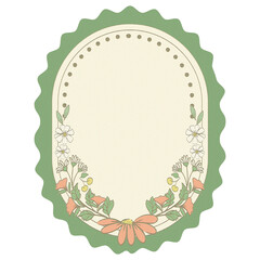 Vintage Style Floral Frames with Pastel colors, Perfect for invitations, greeting cards, scrapbooking, and label design.
