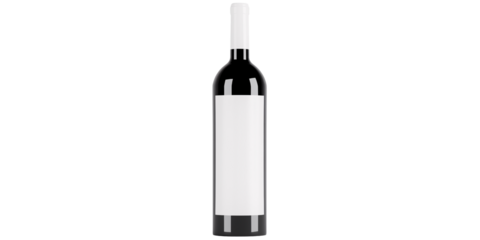 Elegant Wine Bottle: A sleek and stylish bottle of red wine stands tall, a symbol of sophistication and the art of winemaking.