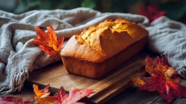 Freshly baked pumpkin bread perfect for a cozy autumn day