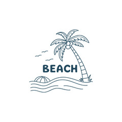Fototapeta premium beach logo