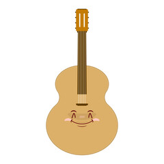 Fototapeta premium guitar smile face cartoon cute