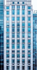 Fototapeta premium Tall building with repeated window grid