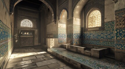 Obraz premium Ancient Hammam: A Luxurious Bathhouse in Persia