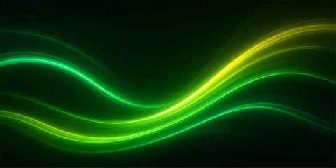 Abstract green and blue wave pattern with light and motion design texture