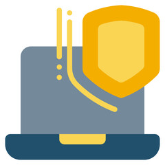 protect shield system security cyber flat style icon