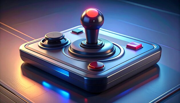 Retro gaming controller close-up