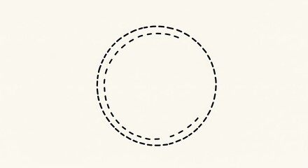 Dashed circle design on cream background perfect for graphic templates