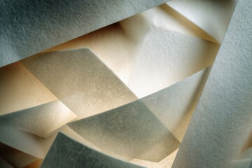 Abstract Paper Sculpture - Light and Shadow Interplay.