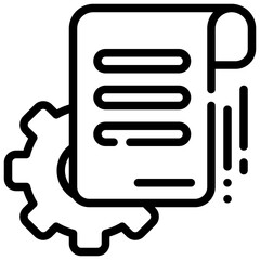 file paper report setting setup guidebook simple line icon