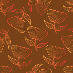 seamless pattern with leaves