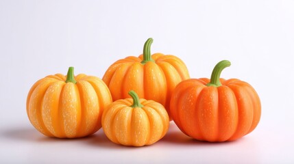 Obraz premium Group of Mini Pumpkins in Different Sizes for Seasonal Decor and Craft Use