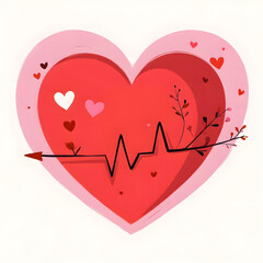 heart and heartbeat symbol