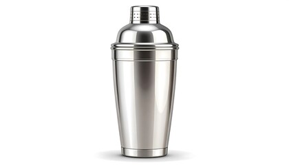 Obraz premium Shiny stainless steel cocktail shaker (1)