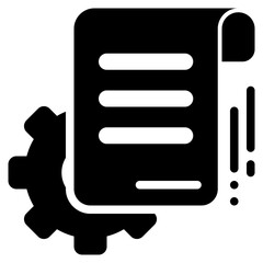 file paper report setting setup guidebook solid glyph icon