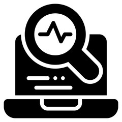 finding search magnifying signal system solid glyph icon
