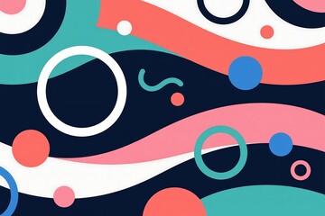 Obraz premium Abstract colorful background with seamless circle pattern design